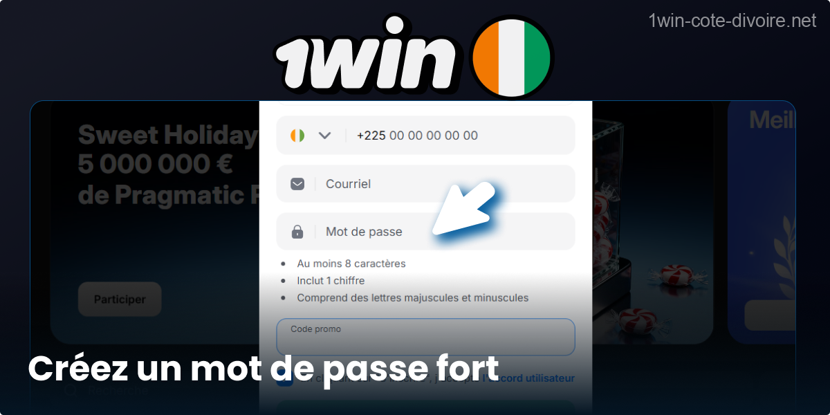 Définissez un accès sécurisé à votre compte 1Win