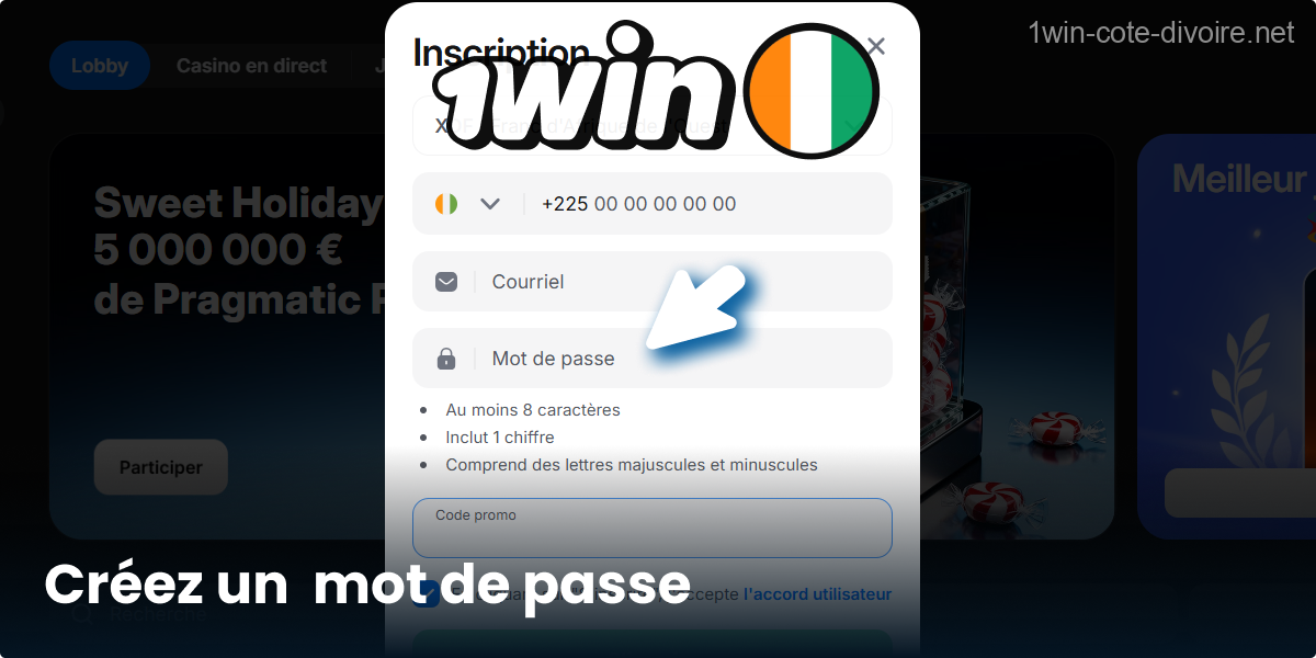 Définissez un accès sécurisé au compte 1Win